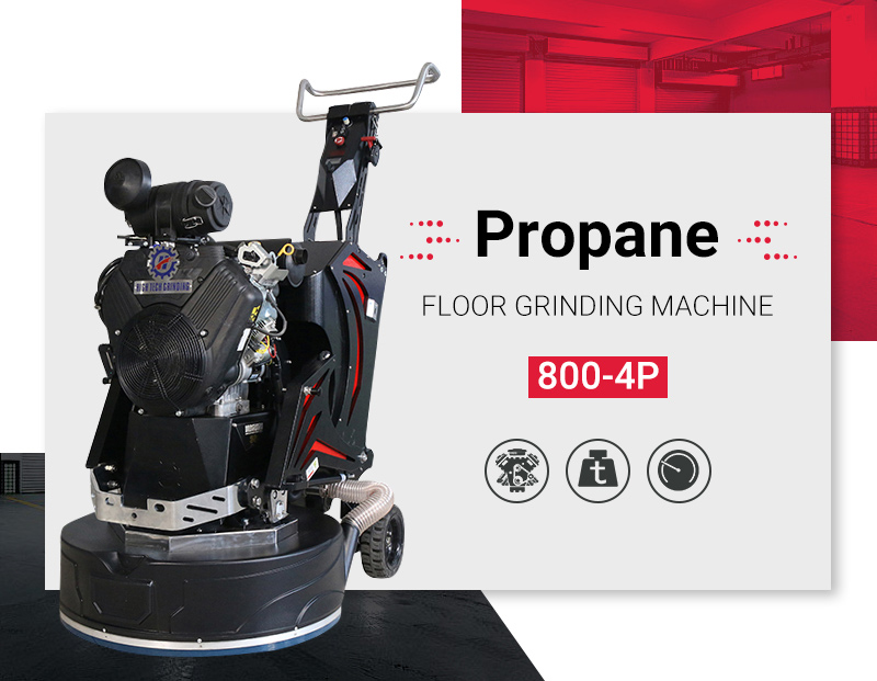Propane driven floor grinder polishing equipment